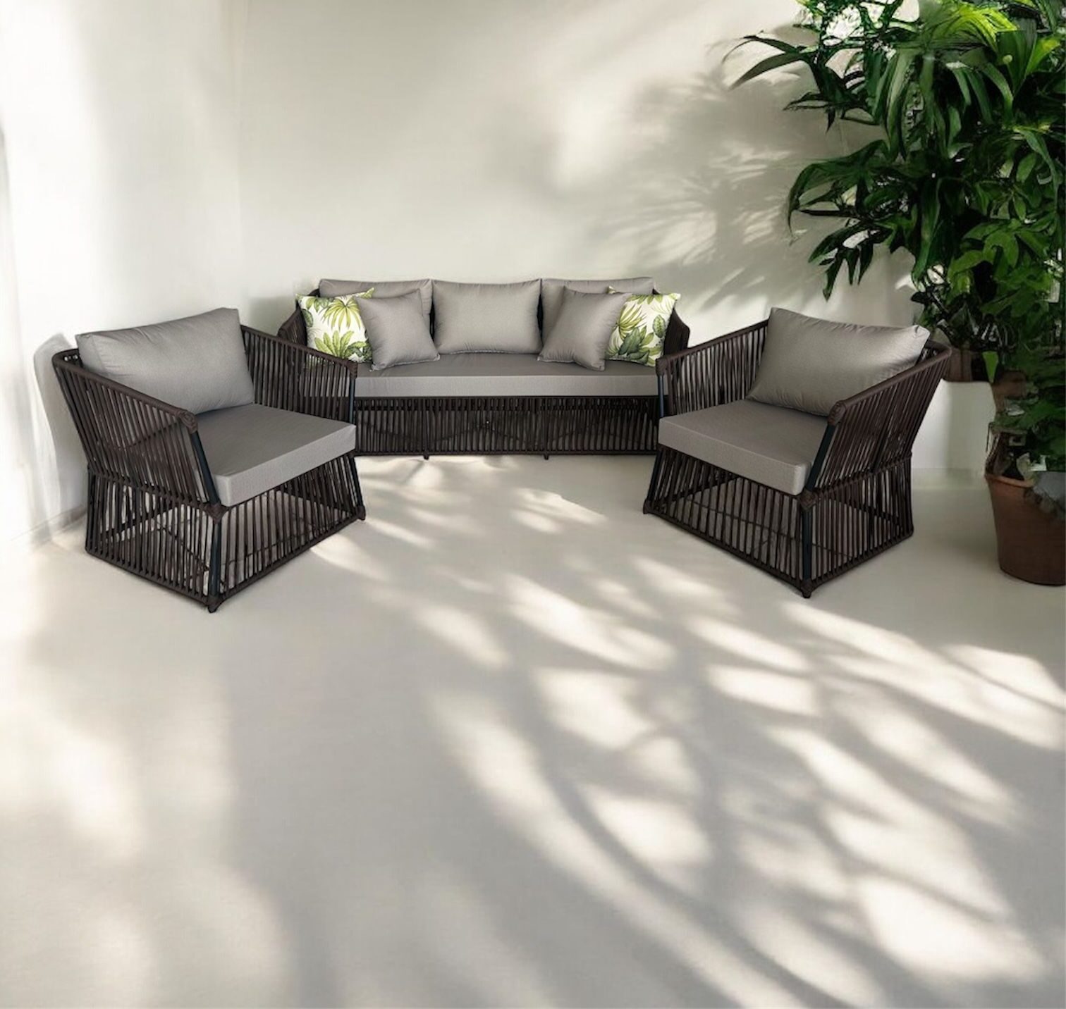 Jogo de Sofá COLISEU Alumínio/Corda Náutica